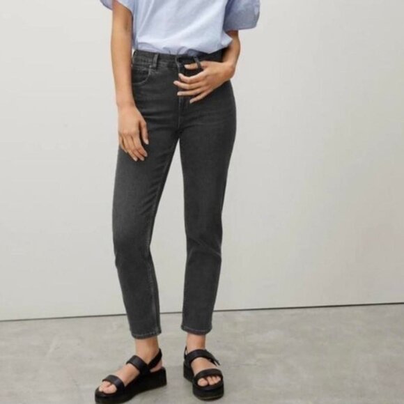 Everlane Japanese Denim Cheeky Jean in Washed Black Size 26 - Picture 1 of 5